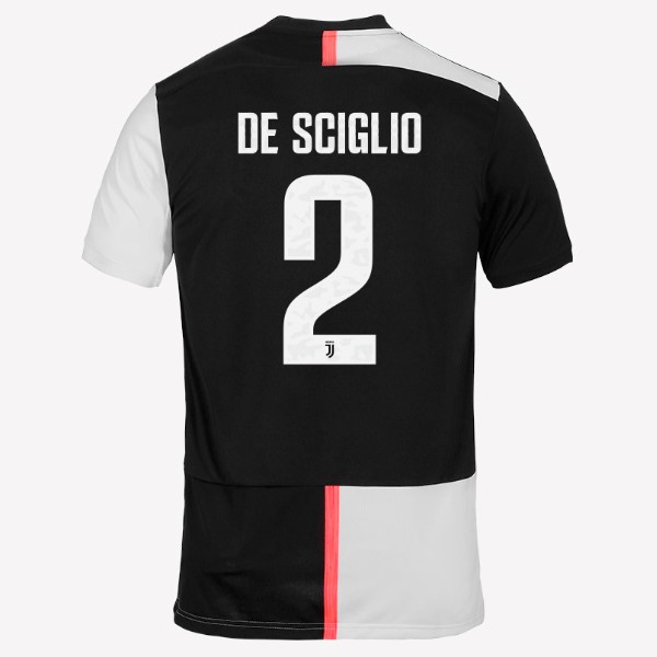 Camiseta Juventus NO.2 De Sciglio 1ª 2019 2020 Blanco Negro